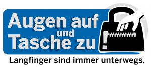Logo der Kampagne Augen auf und Tasche zu!